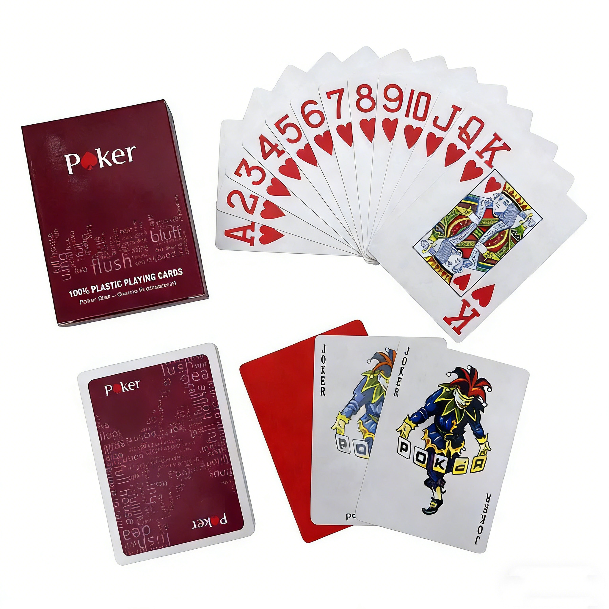 Poker Atelier Custom Plastic Playing Cards for Poker - Matte PVC Texas Hold'em Cards