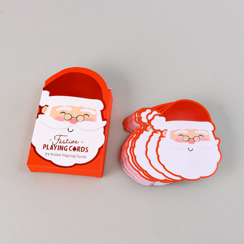 Poker Atelier Novelty Santa-Shaped Poker Cards - Christmas Themed Deck for Fun Gatherings