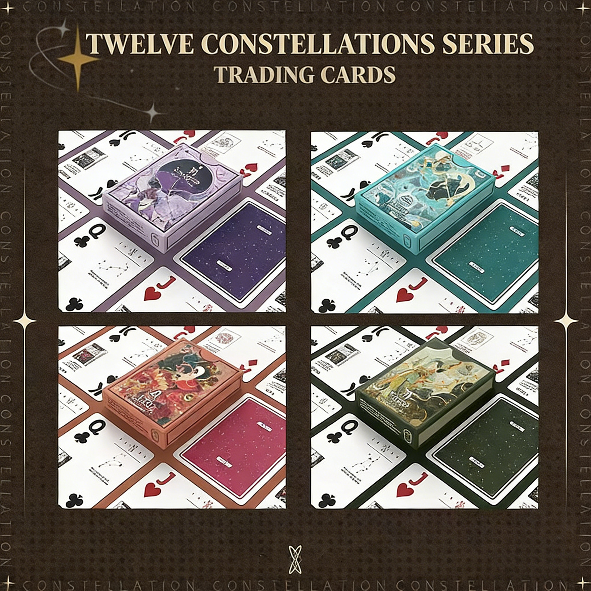 Poker Atelier 12-in-1 Zodiac Playing Cards Set | All Star Signs Included