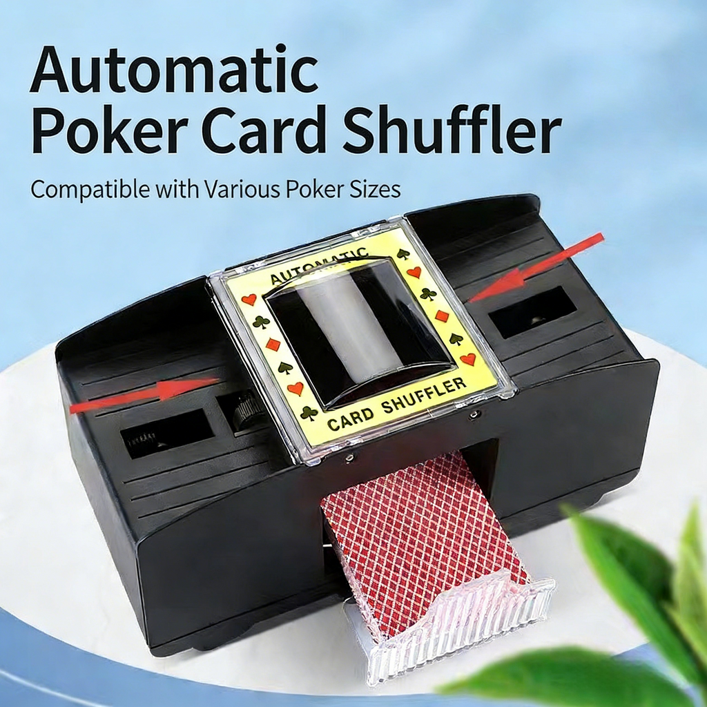 Poker Atelier Automatic Card Shuffler Machine - USB Rechargeable & Battery Operated for Poker, Texas Hold'em, Tabletop Card Games