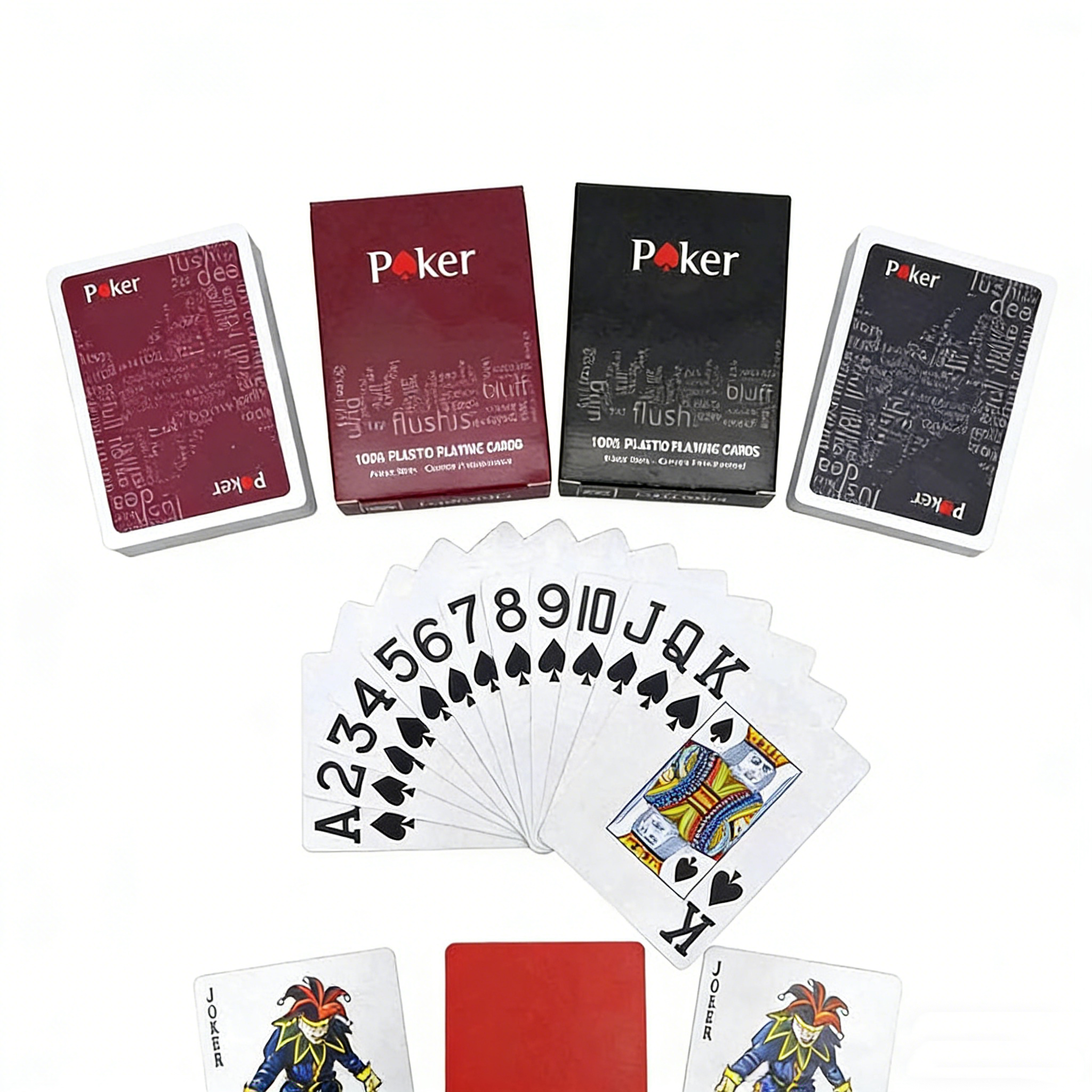 Poker Atelier Custom Plastic Playing Cards for Poker - Matte PVC Texas Hold'em Cards