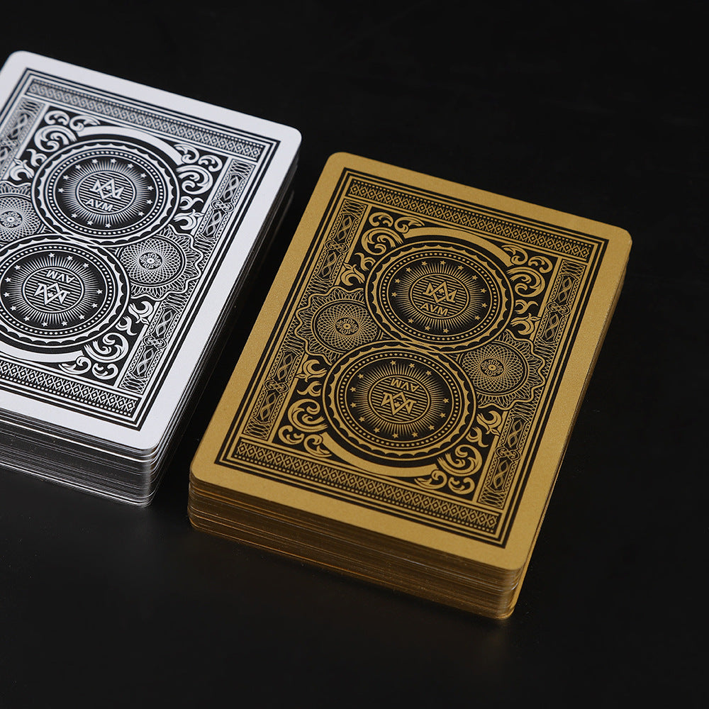 Poker Atelier Texas Hold'em Poker Cards - Gold & Silver Border,  PVC Plastic Cards