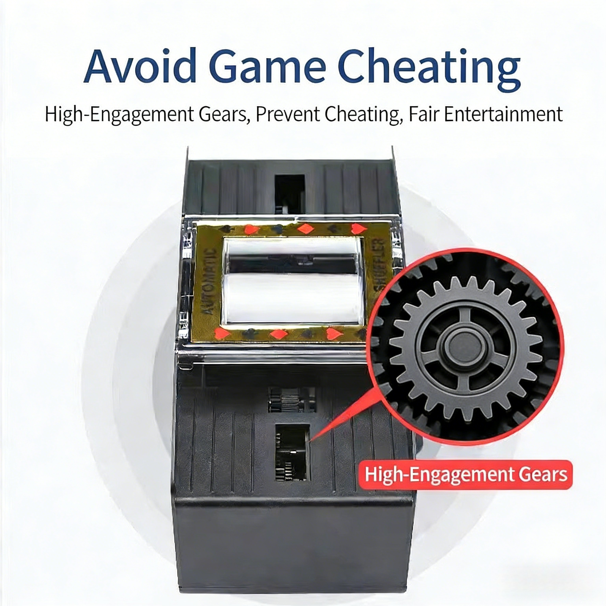 Poker Atelier Automatic Card Shuffler Machine - USB Rechargeable & Battery Operated for Poker, Texas Hold'em, Tabletop Card Games