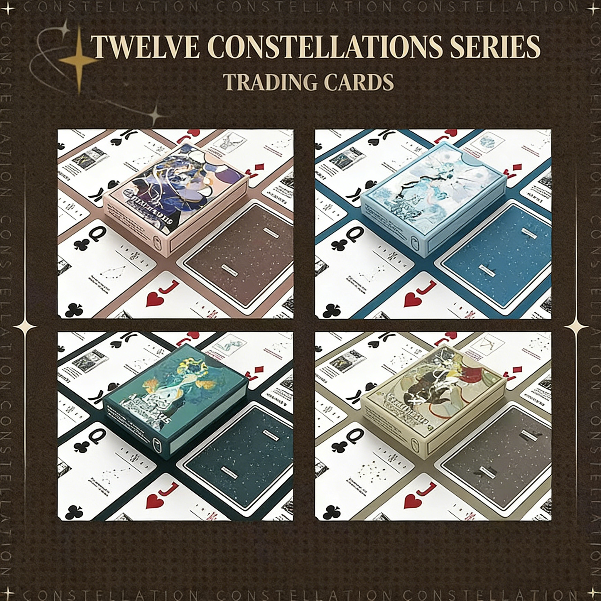 Poker Atelier 12-in-1 Zodiac Playing Cards Set | All Star Signs Included