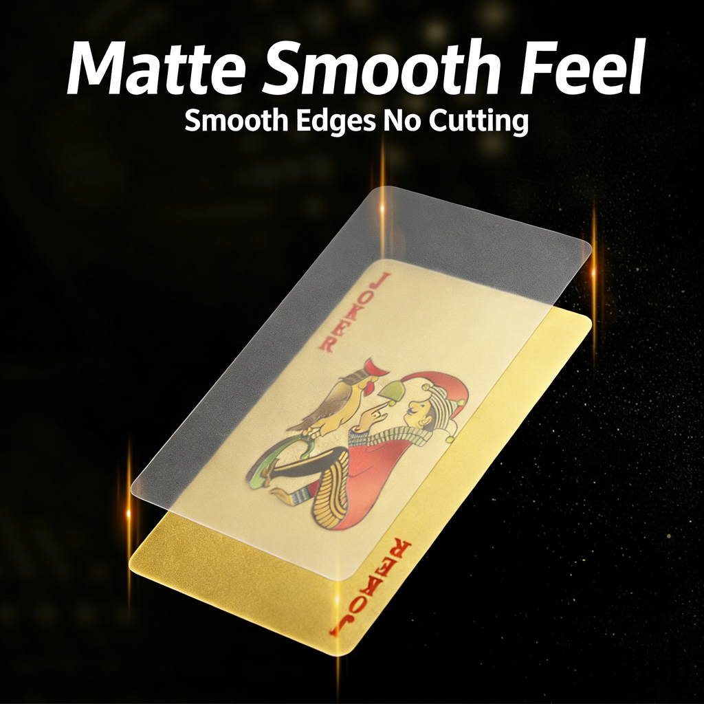 Poker Atelier Golden Foil Plastic Playing Cards - Professional Guandan Size & Luxury Finish