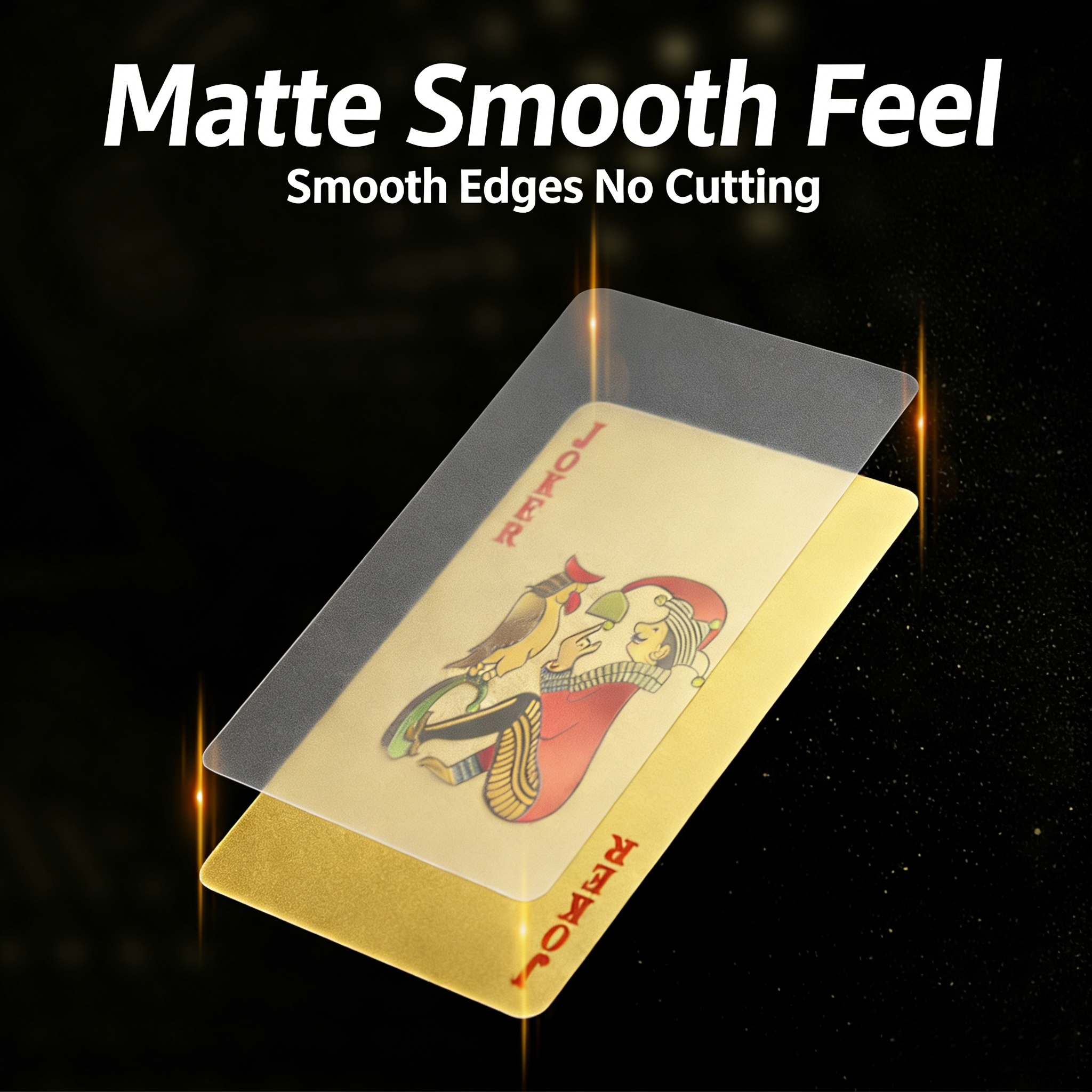 Poker Atelier Golden Foil Plastic Playing Cards - Professional Guandan Size & Luxury Finish