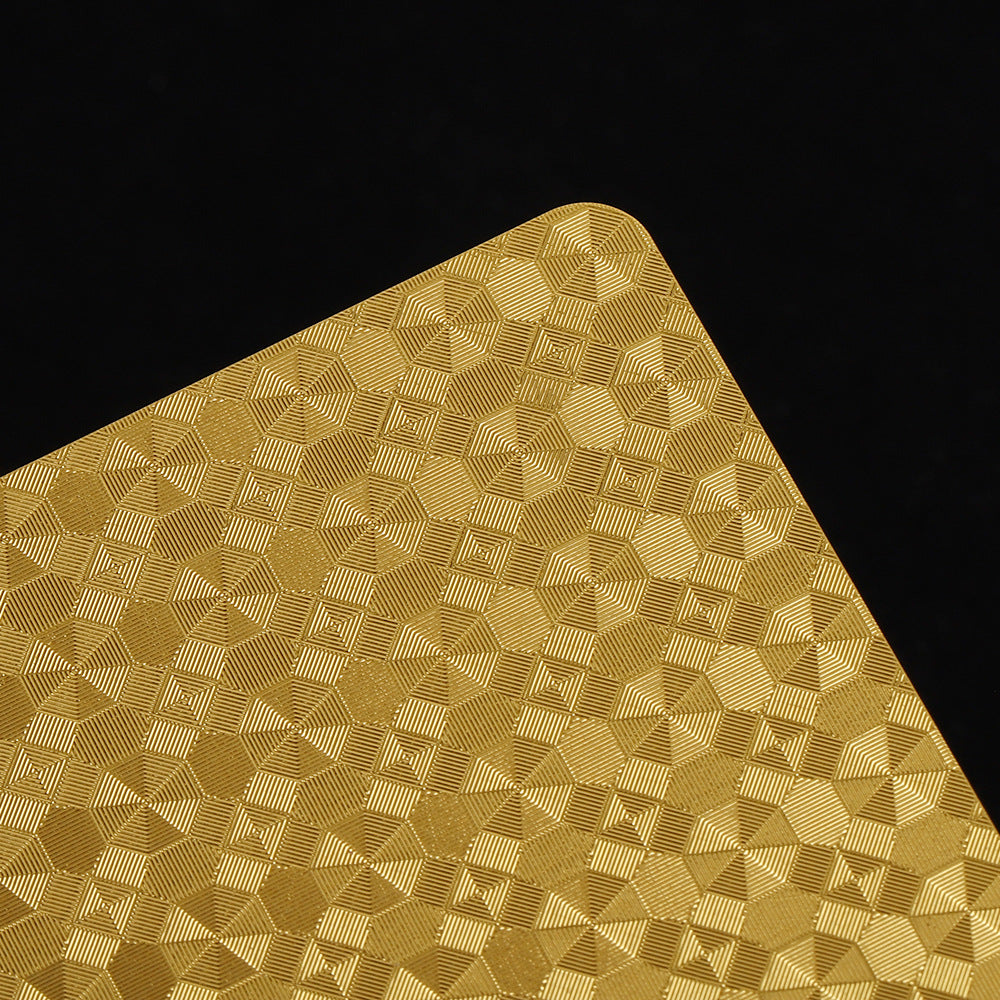 Poker Atelier Golden Foil Plastic Playing Cards - Professional Guandan Size & Luxury Finish