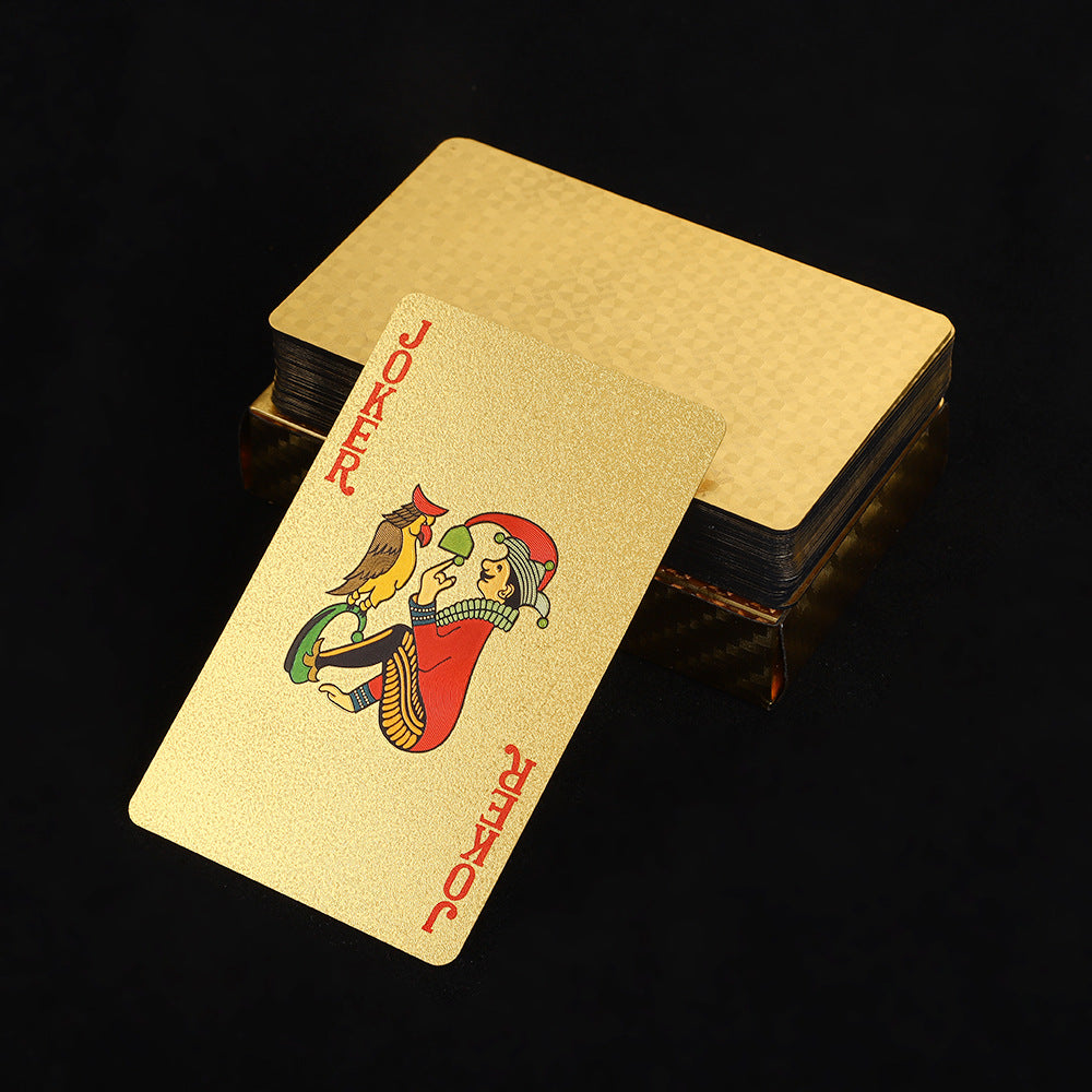 Poker Atelier Golden Foil Plastic Playing Cards - Professional Guandan Size & Luxury Finish