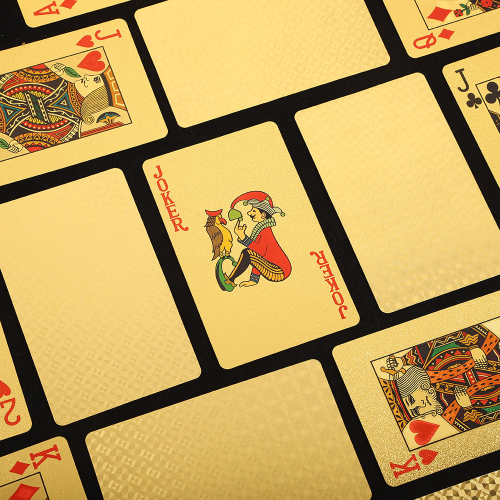 Poker Atelier Golden Foil Plastic Playing Cards - Professional Guandan Size & Luxury Finish