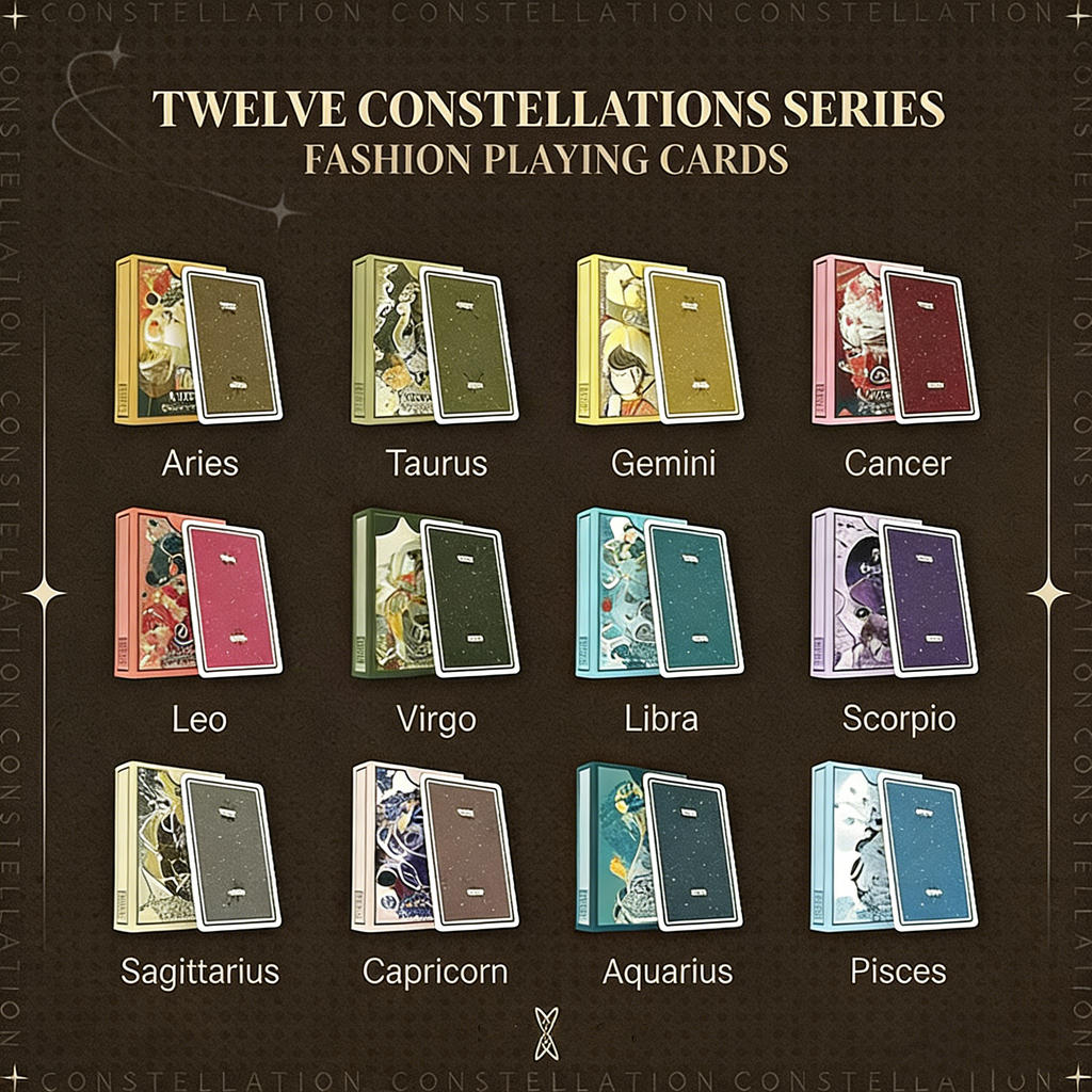 Poker Atelier 12-in-1 Zodiac Playing Cards Set | All Star Signs Included