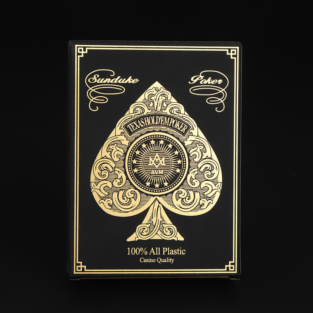 Poker Atelier Texas Hold'em Poker Cards - Gold & Silver Border,  PVC Plastic Cards