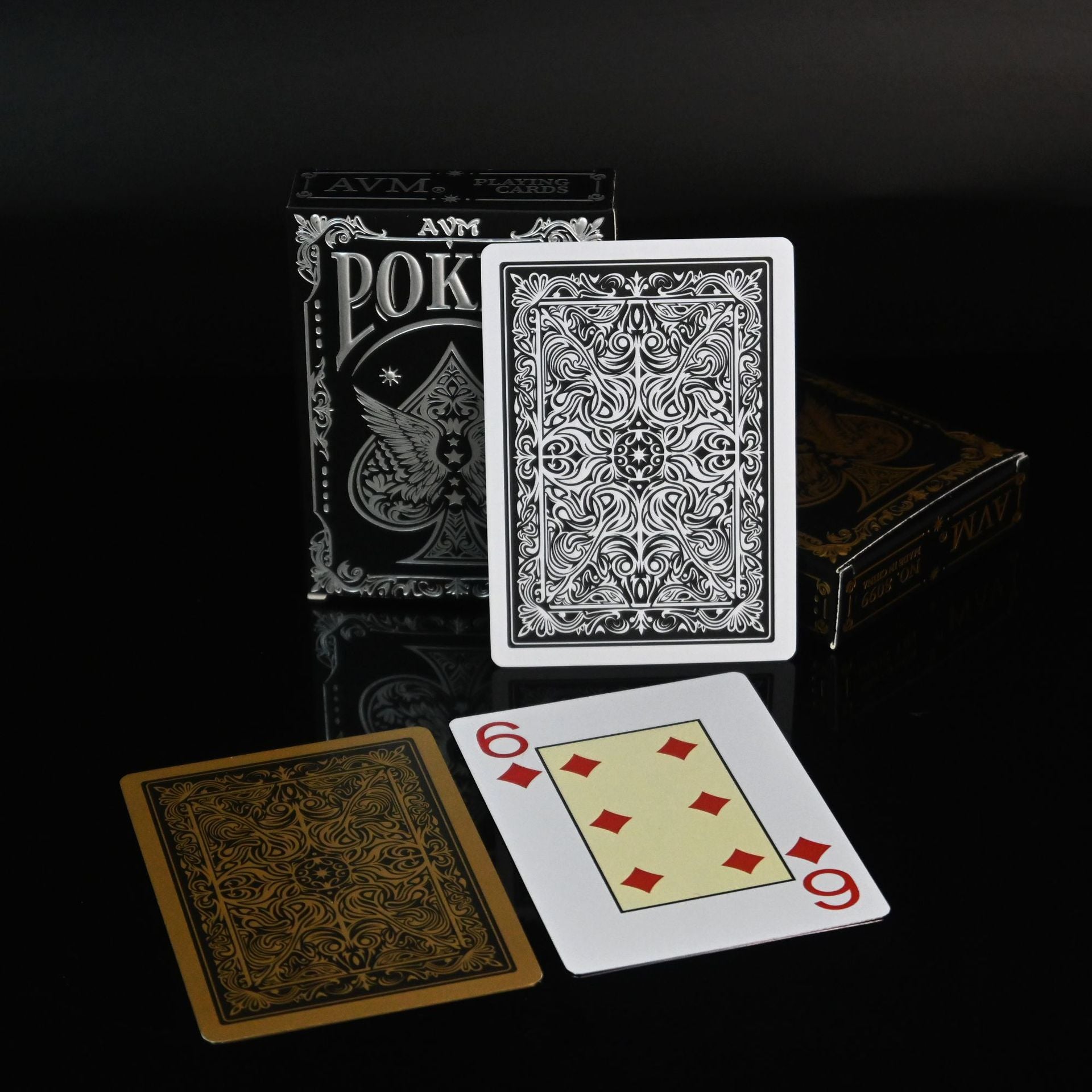 Poker Atelier Texas Hold'em Poker Cards - Gold & Silver Border,  PVC Plastic Cards