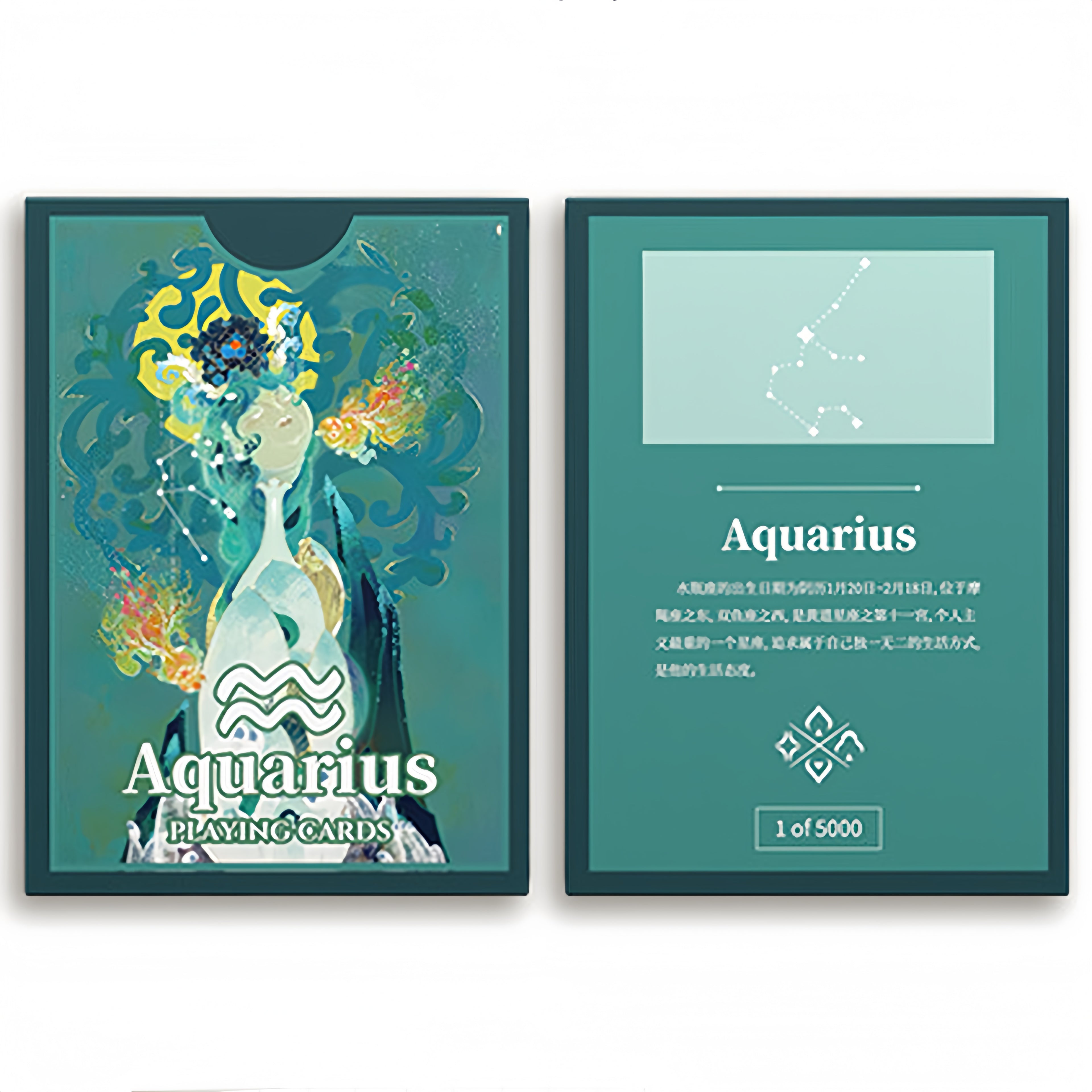 Poker Atelier Aquarius Themed Playing Cards for Cardistry, Poker & Games