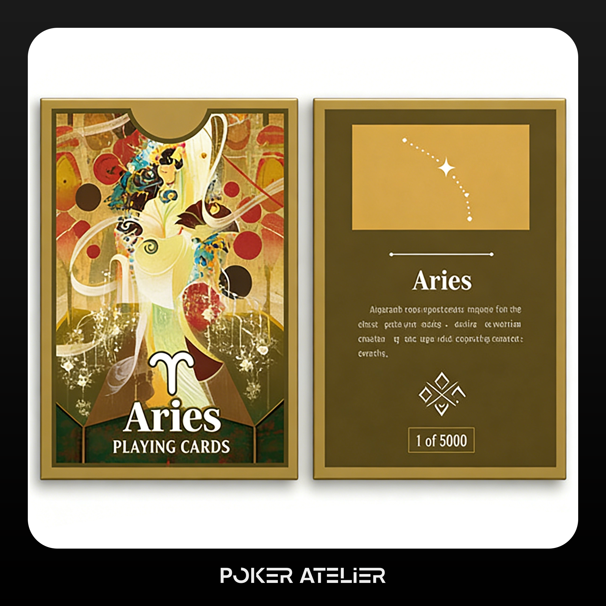 Poker Atelier Aries Themed Playing Cards for Cardistry, Poker & Games