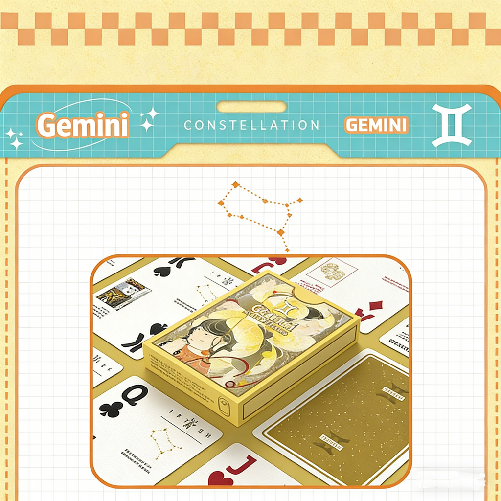 Poker Atelier Gemini Themed Playing Cards for Cardistry, Poker & Games