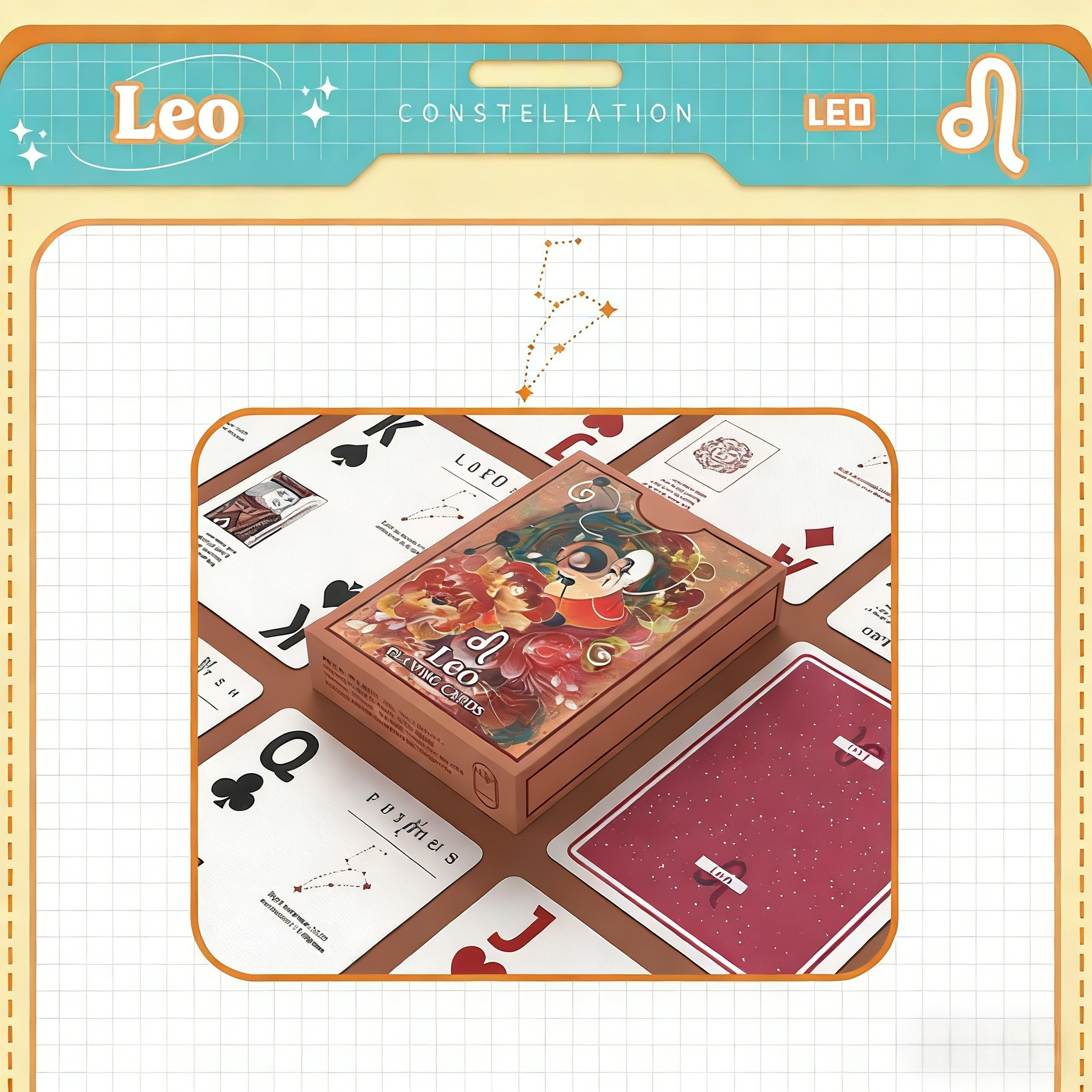 Poker Atelier Leo Themed Playing Cards for Cardistry, Poker & Games