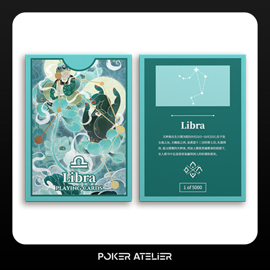 Poker Atelier Libra Themed Playing Cards for Cardistry, Poker & Games
