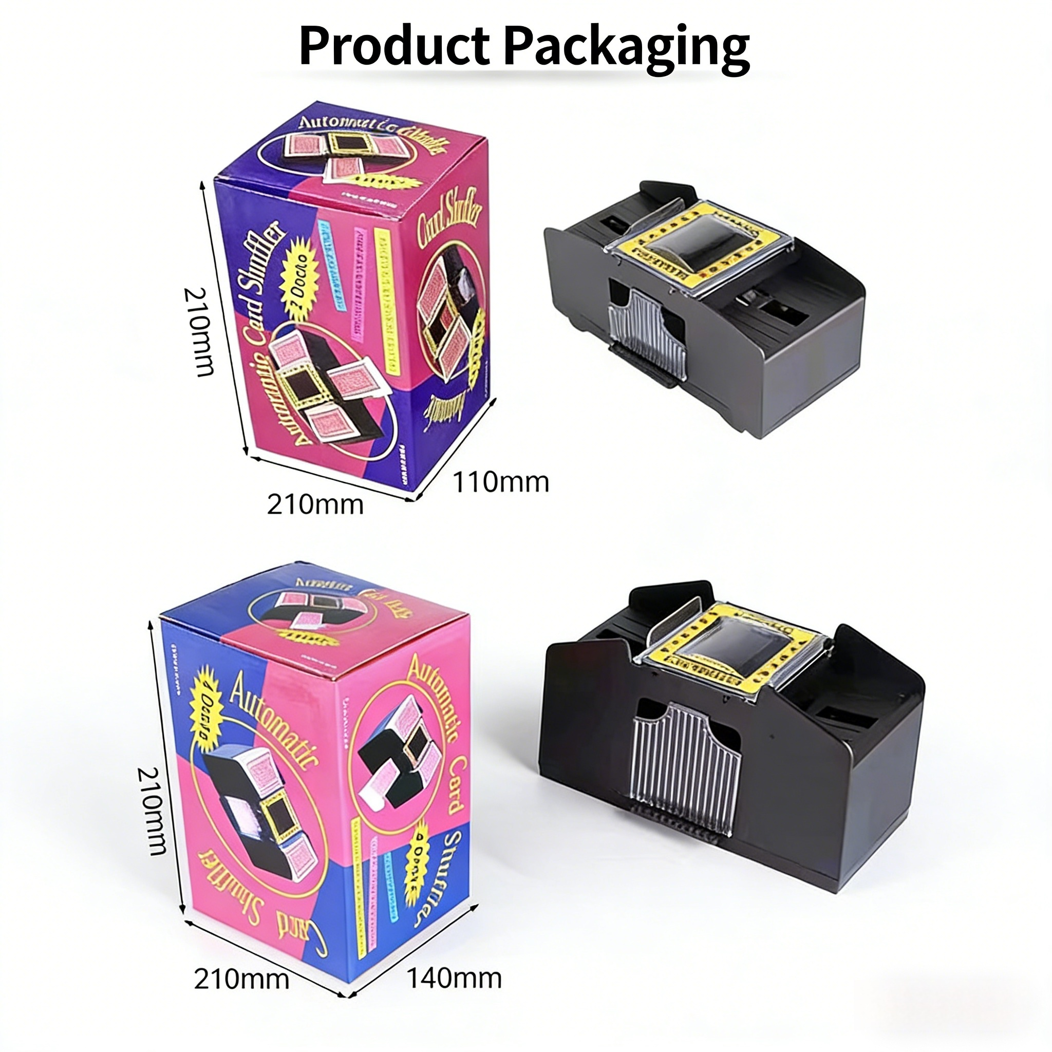 Poker Atelier Automatic Card Shuffler Machine - USB Rechargeable & Battery Operated for Poker, Texas Hold'em, Tabletop Card Games