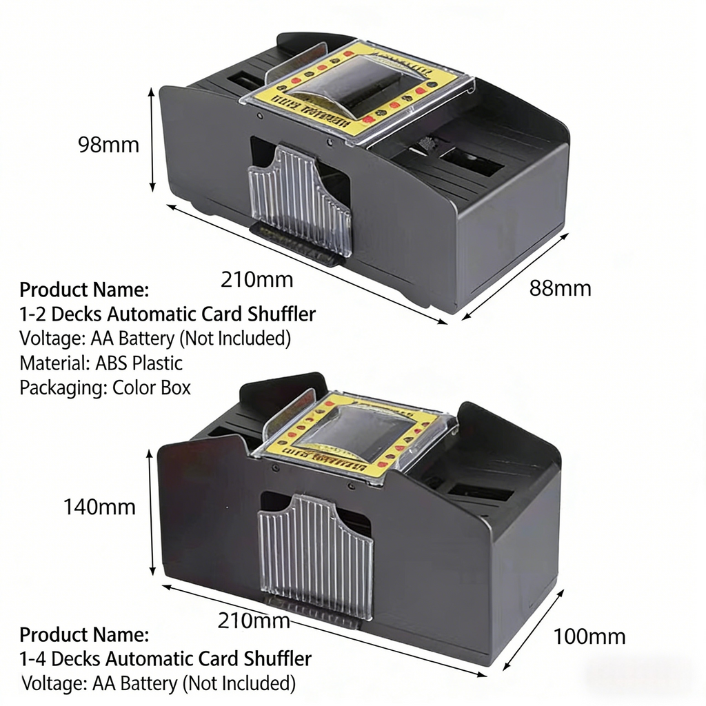 Poker Atelier Automatic Card Shuffler Machine - USB Rechargeable & Battery Operated for Poker, Texas Hold'em, Tabletop Card Games