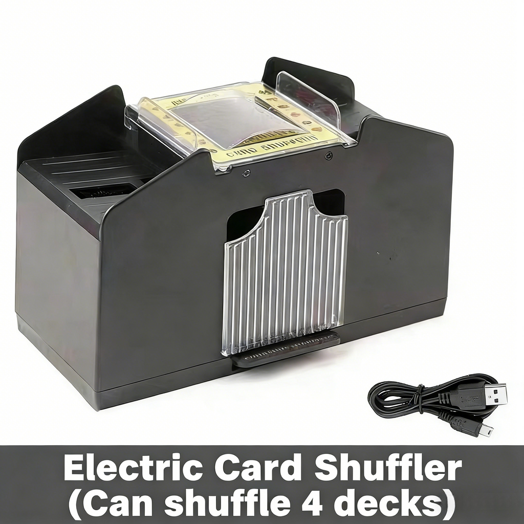 Poker Atelier Automatic Card Shuffler Machine - USB Rechargeable & Battery Operated for Poker, Texas Hold'em, Tabletop Card Games